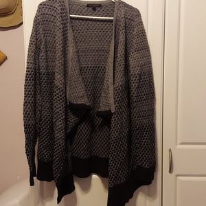 Gray knit cardigan